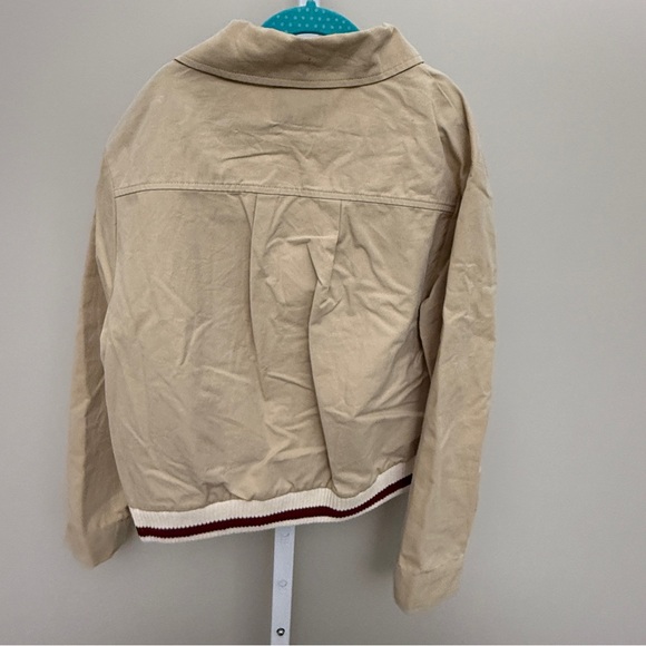 Zara Tan Kids Jacket with White Trim size 11-12 - Picture 2 of 3